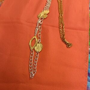 Elegant Gold and Silver Chain Necklace